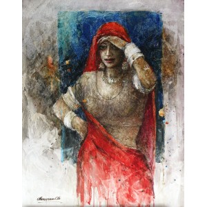 Moazzam Ali, 24 x 30 Inch, Water Color on Paper, Figurative Painting, AC-MOZ-004